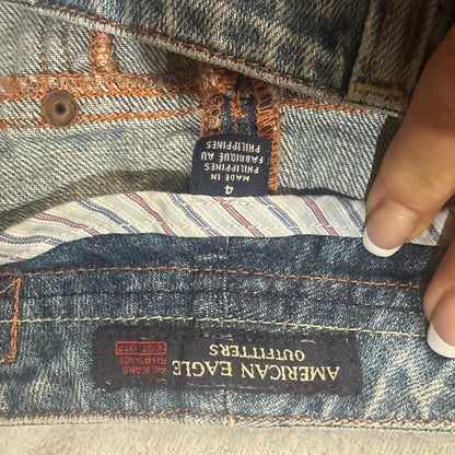 SIZE 4 American Eagle Outfitters Blue Mini Skirt Casual