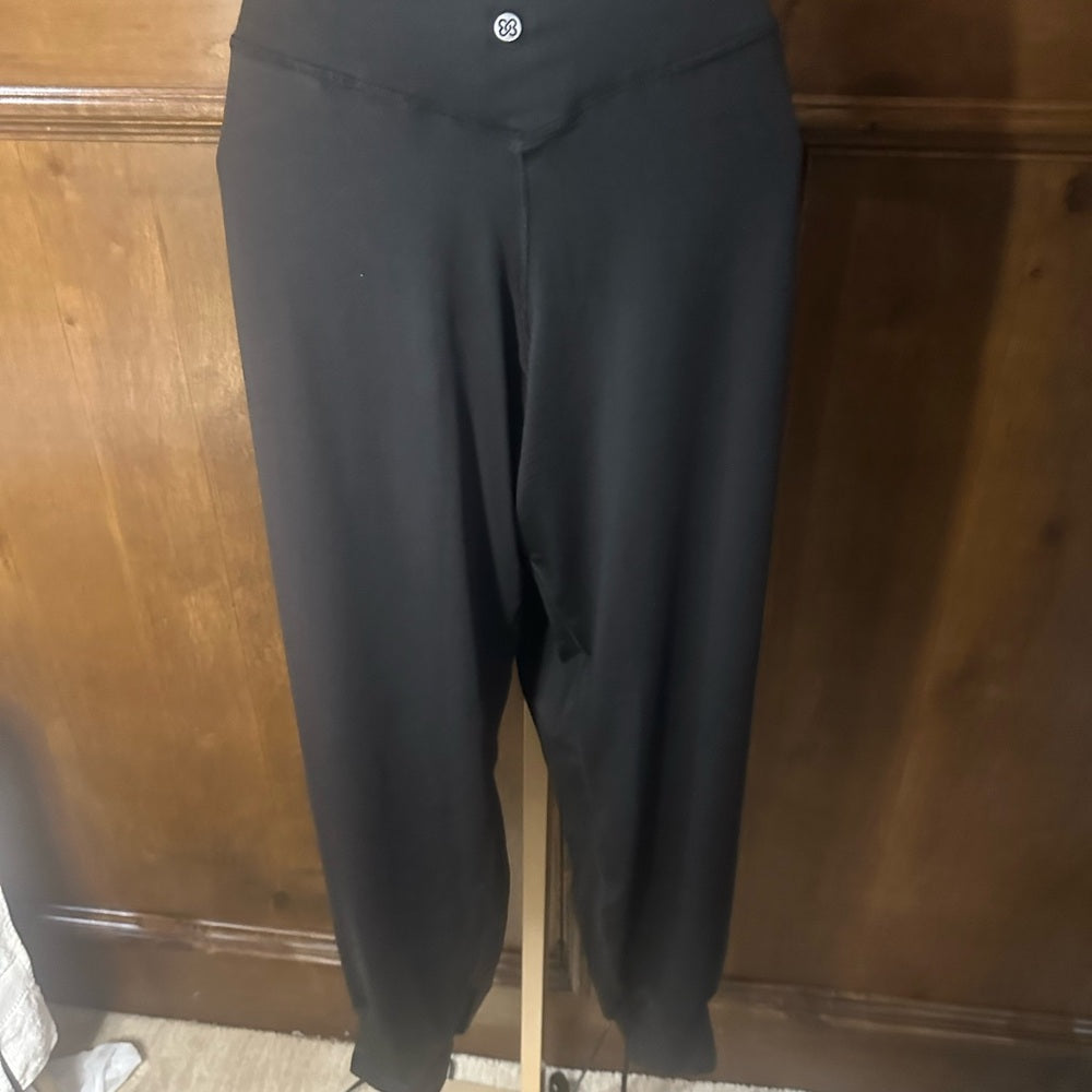 NWT SIZE L Leggings Depot Black Joggers with Elastic Cuffs