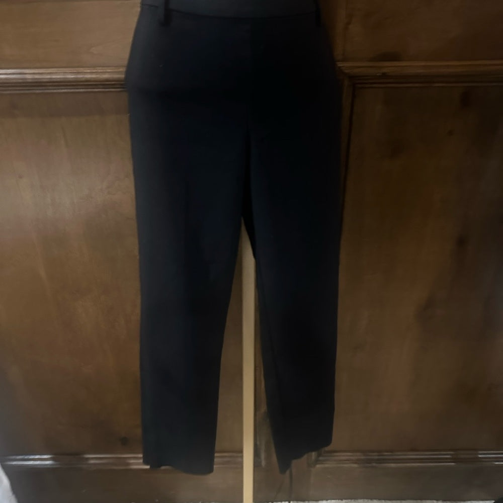 SIZE 8 H&M Black Straight Leg Pants High-Waisted Tailored