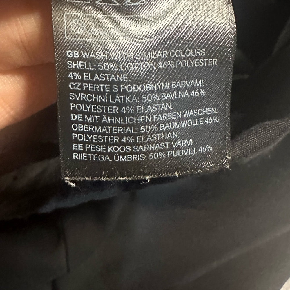 SIZE 8 H&M Black Straight Leg Pants High-Waisted Tailored