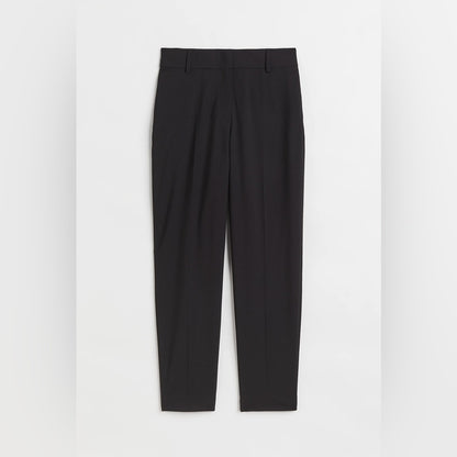 SIZE 8 H&M Black Straight Leg Pants High-Waisted Tailored