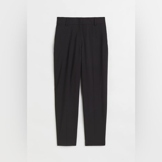 SIZE 8 H&M Black Straight Leg Pants High-Waisted Tailored