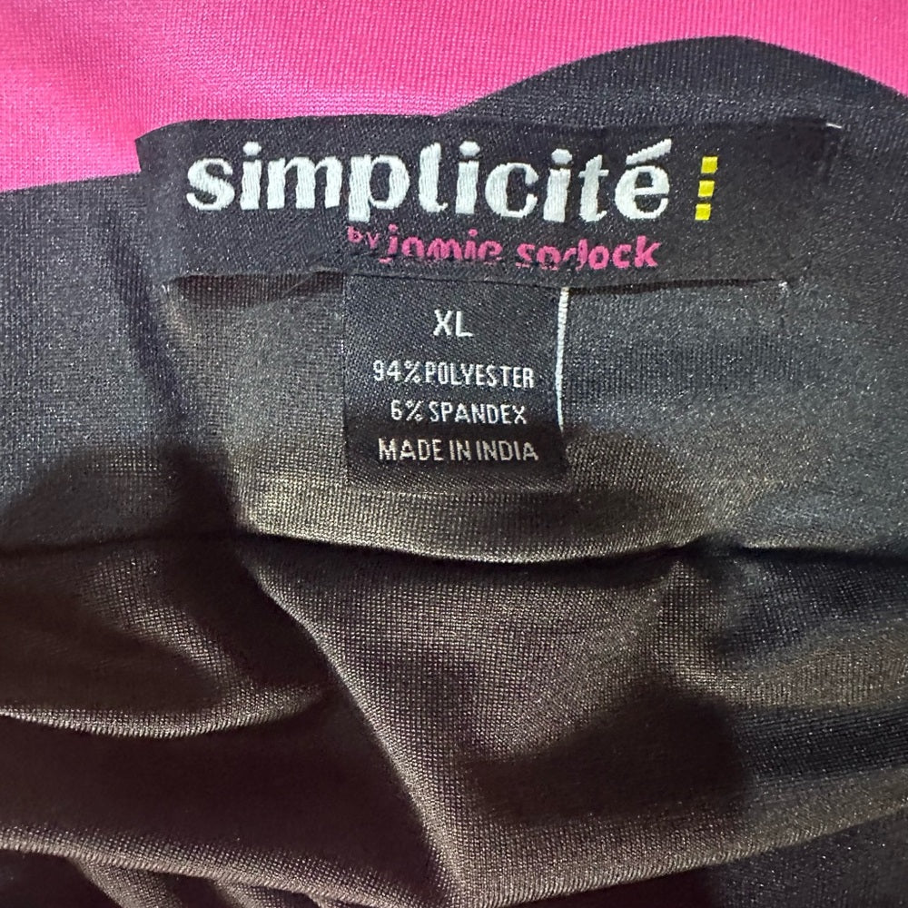 SIZE XL Simplicity Pink Asymmetrical Athletic Skater Skorts