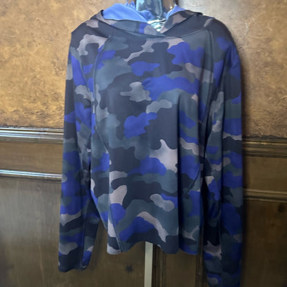 NWOT SIZE XL Athleta Purple Brown Camo Cropped Hoodie