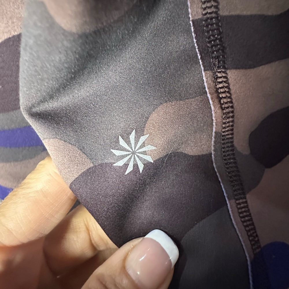 NWOT SIZE XL Athleta Purple Brown Camo Cropped Hoodie