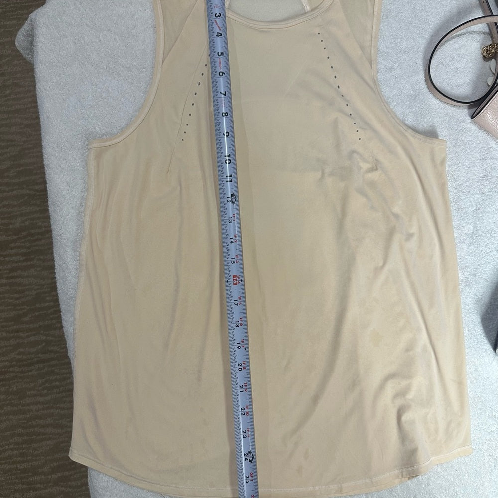 SIZE S/M Lululemon Athletica White Asymmetrical Sleeveless Tank