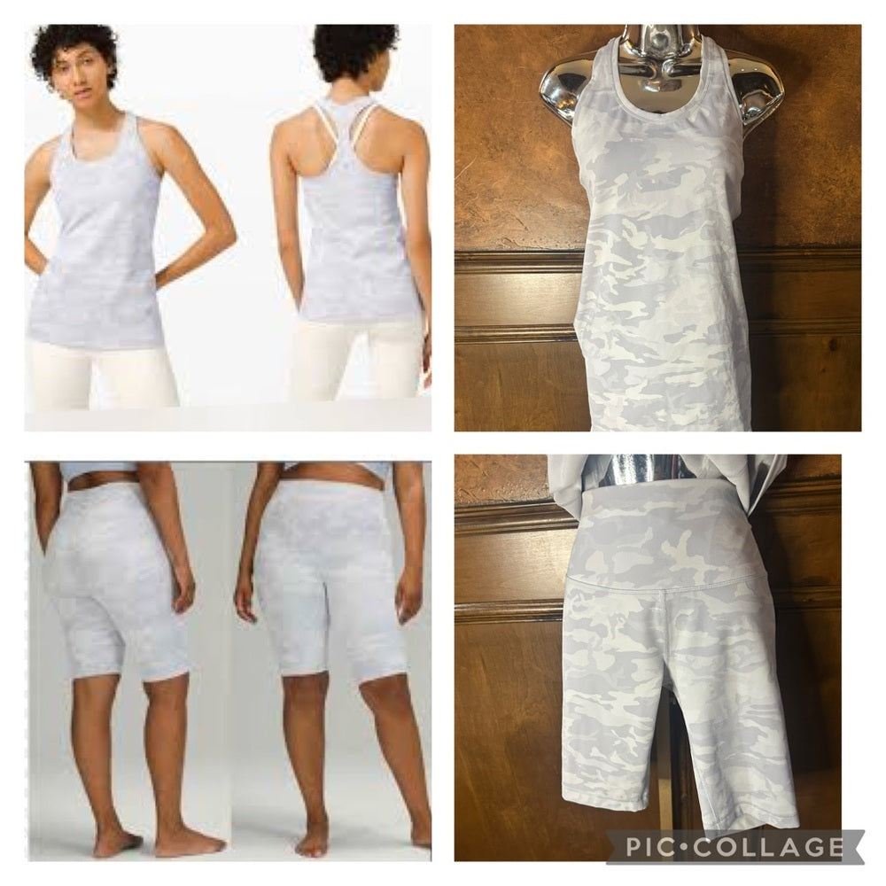 SIZE XS/S/4 Lululemon Athletica White Tank Top Racerback Design Athletic Wear