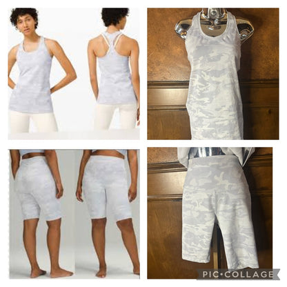 SIZE XS/S/4 Lululemon Athletica White Tank Top Racerback Design Athletic Wear