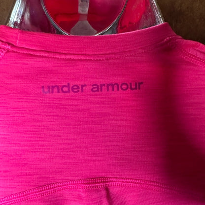 SIZE M Under Armour Pink Fitted Long Sleeve Sweatshirt