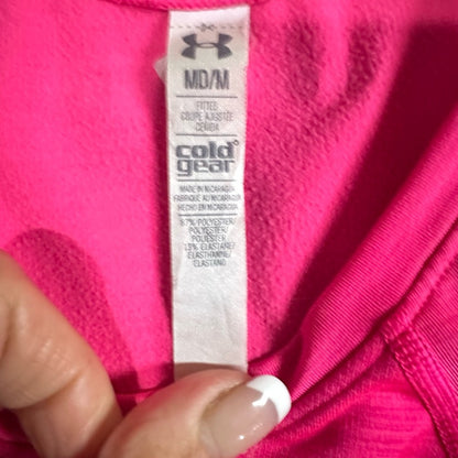 SIZE M Under Armour Pink Fitted Long Sleeve Sweatshirt