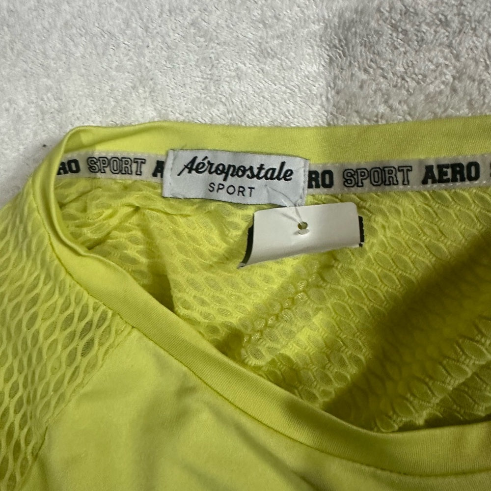 SIZE L Aeropostale Neon Yellow Short Sleeve Tee