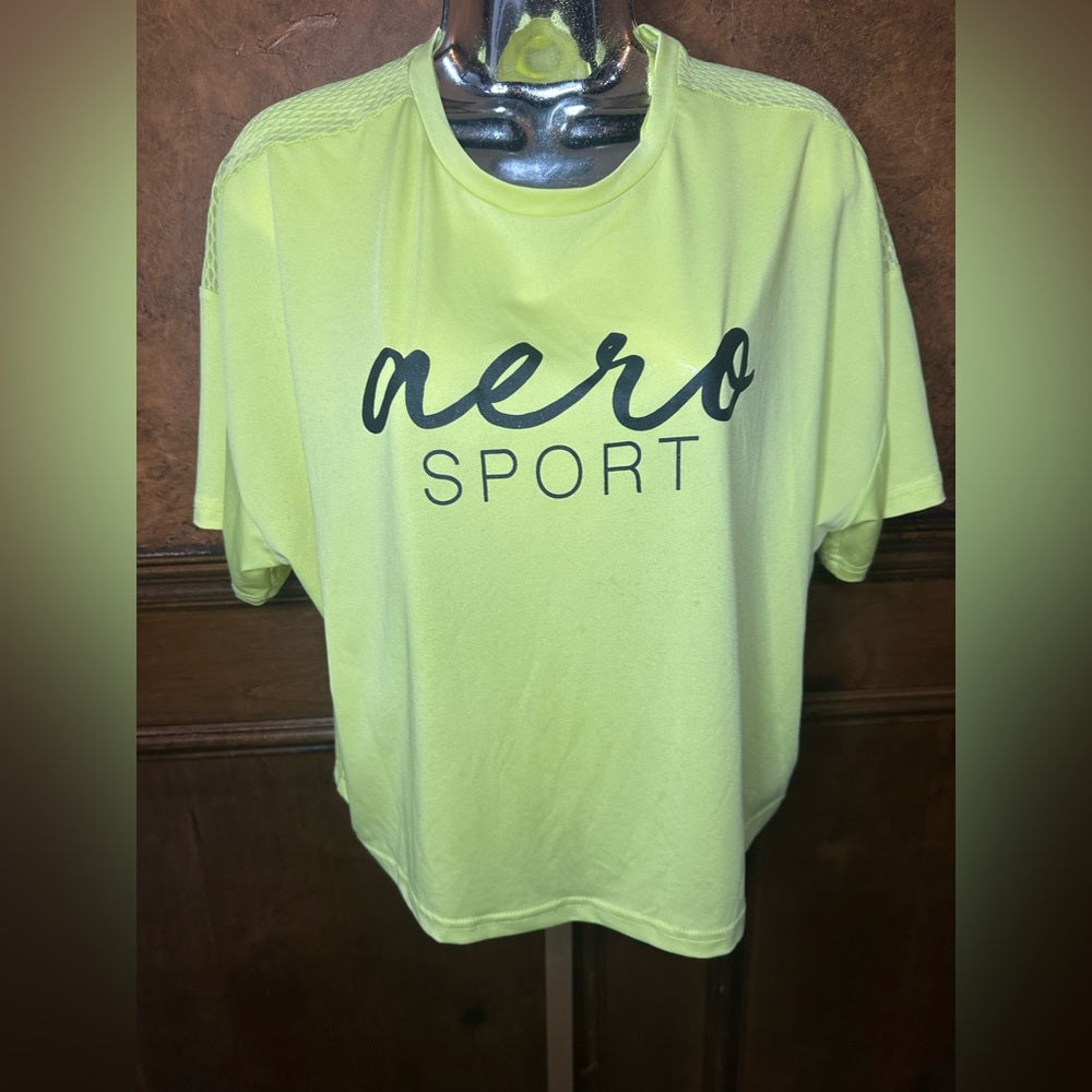 SIZE L Aeropostale Neon Yellow Short Sleeve Tee