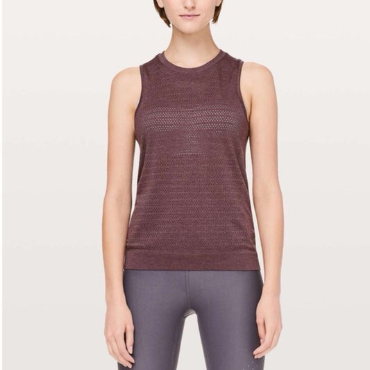 Lululemon Athletica Purple Ribbed Sleeveless Tank Top