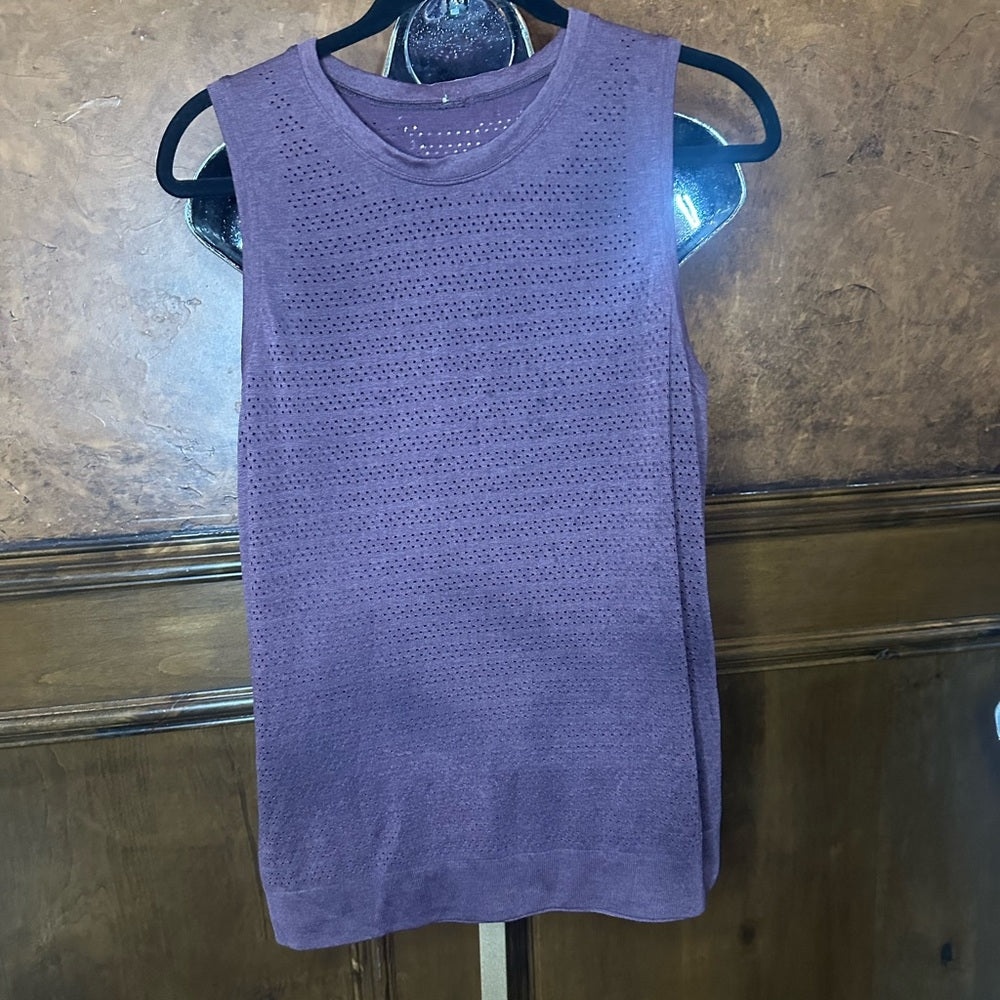 Lululemon Athletica Purple Ribbed Sleeveless Tank Top