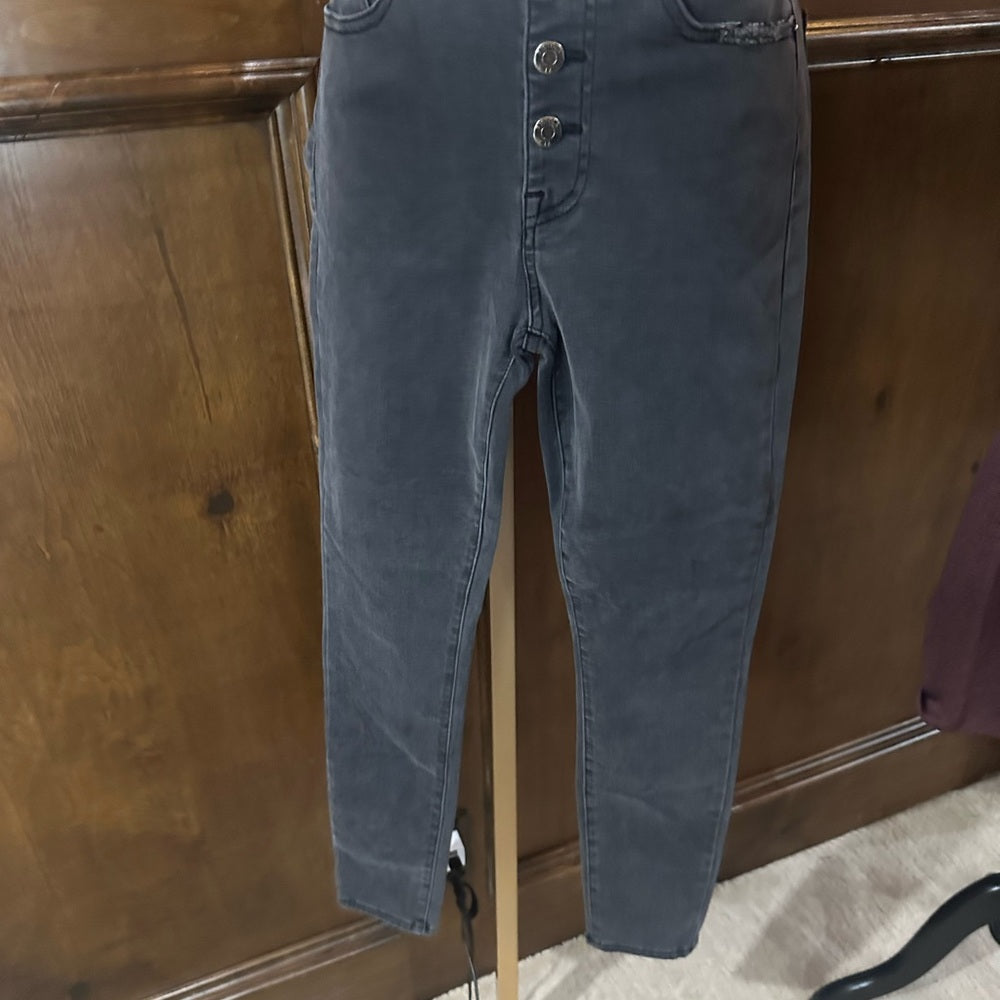 Pistola Black Cropped Ankle Jeans High-Waisted