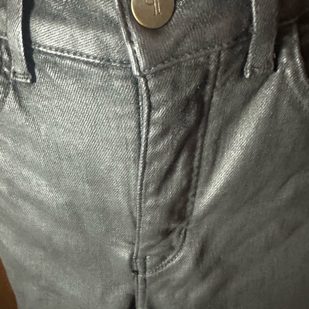NWT SIZE 28 Anthropologie Black Cropped Ankle Jeans High-Waisted