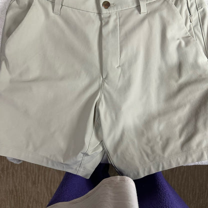 SIZE 30 Lululemon Athletica Tan Flat Front Shorts Versatile Casual Wear