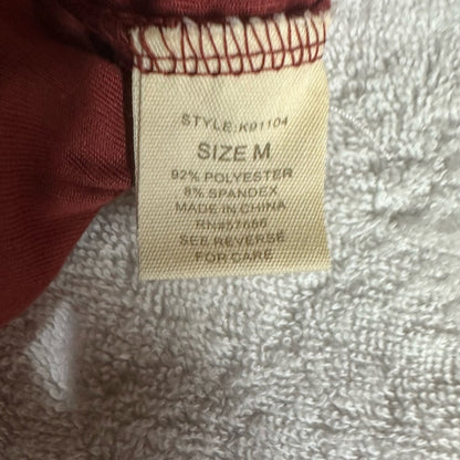 SIZE M Paper Tee Brown Track Pants with Ribbed Knit and Tapered Leg