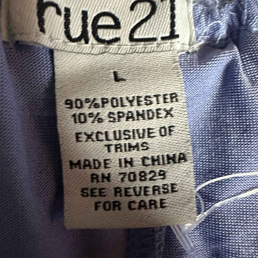 SIZE L Rue21 Blue Pleated Skater Skirt