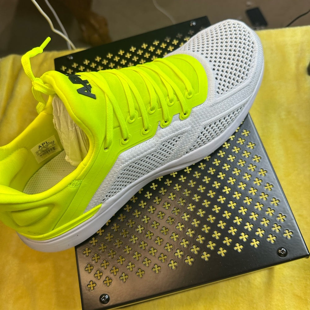 123. APL Athletic Shoes White and Yellow Lightweight Performance