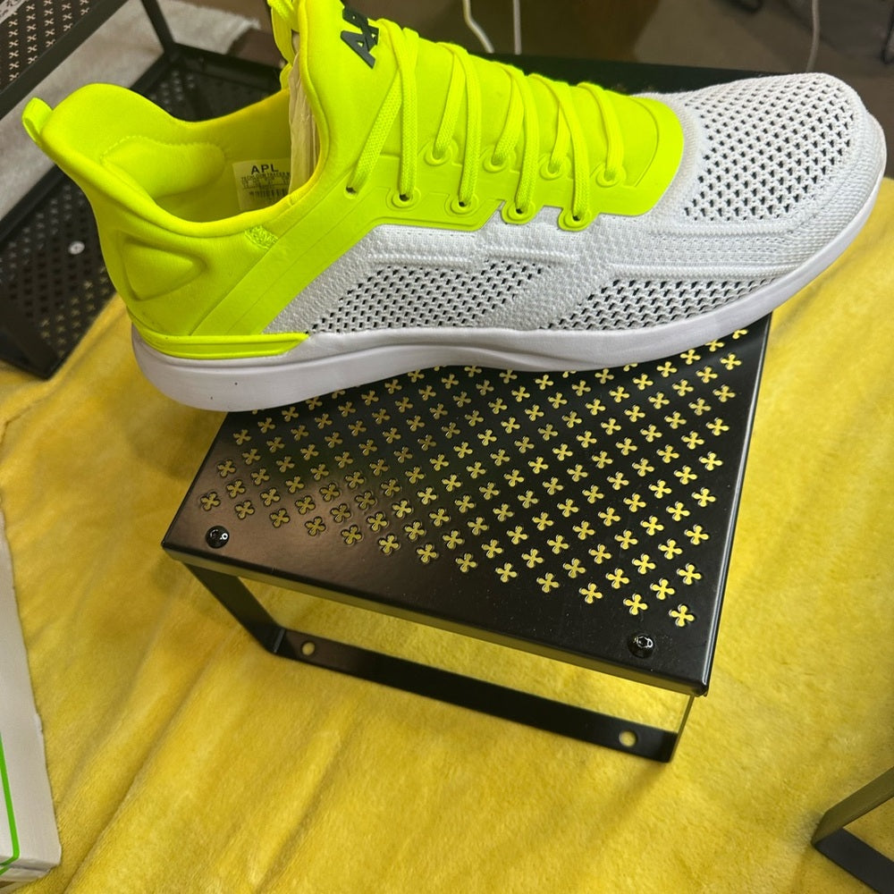 123. APL Athletic Shoes White and Yellow Lightweight Performance