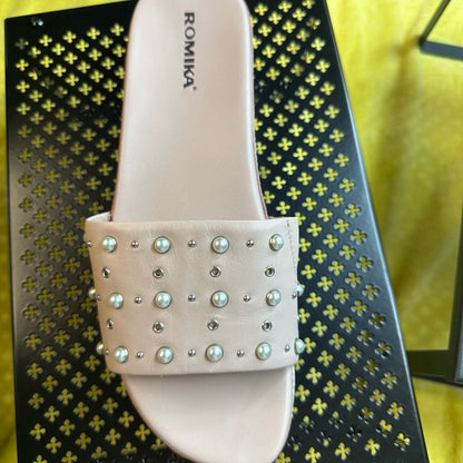 Romika Pink Pearl Embellished 127. Sandals