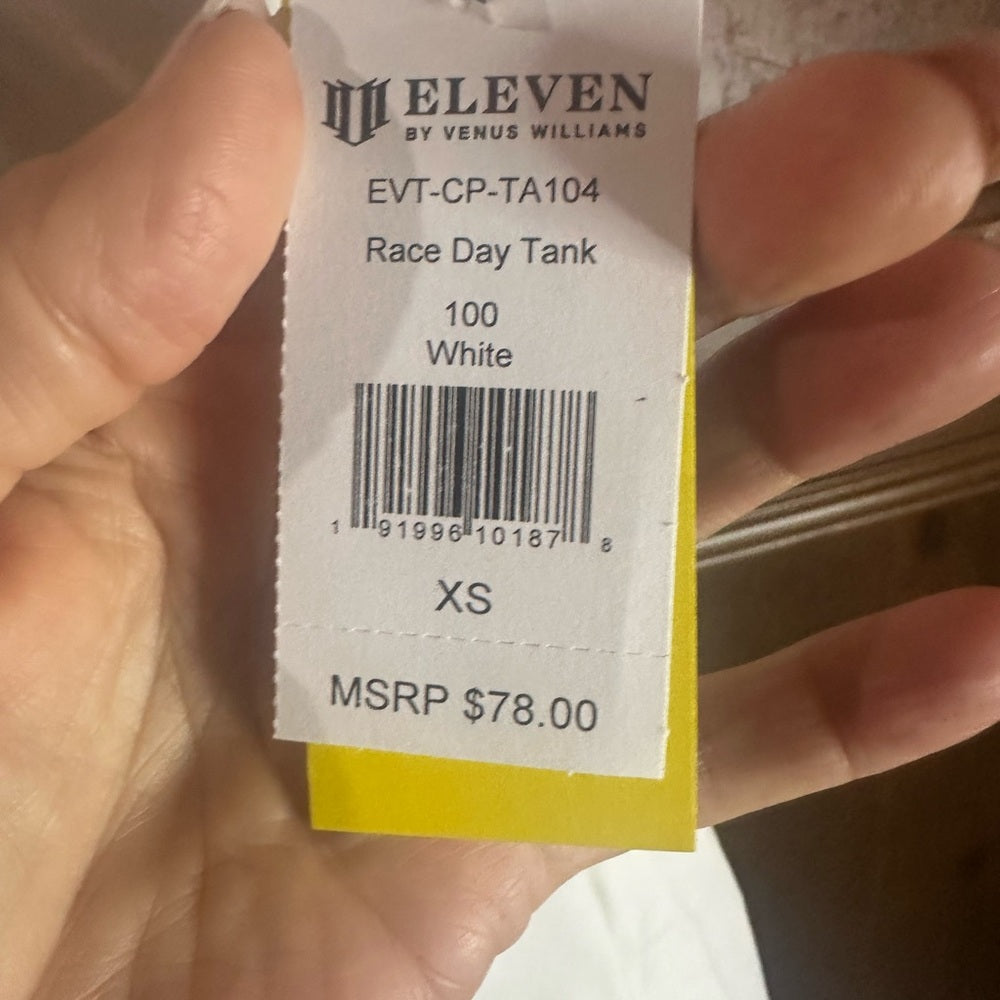 NWT SIZE XS/L/XL EleVen by Venus Williams White Sleeveless Relaxed Tank