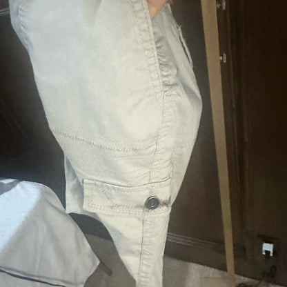 NWT SIZE 12 Style & Co White Cargo Shorts Cotton Blend