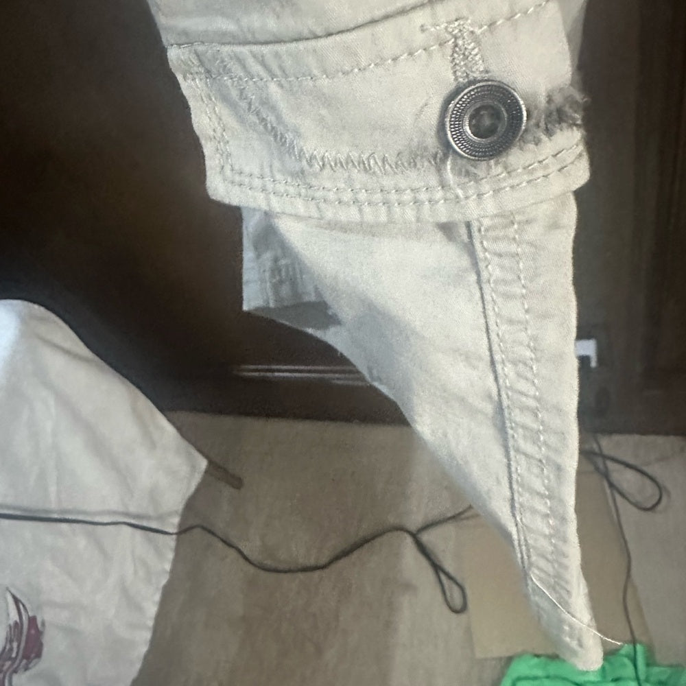 NWT SIZE 12 Style & Co White Cargo Shorts Cotton Blend