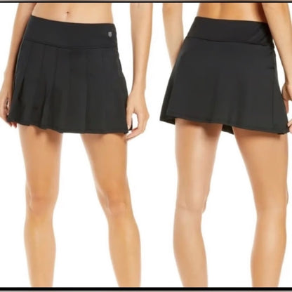 NWT SIZE S/M/L EleVen by Venus Williams Black Pleated Athletic Skorts