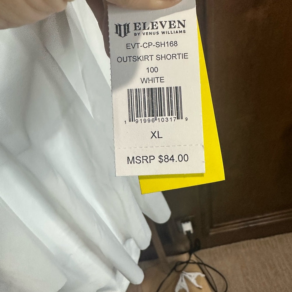 NWT SIZE XL/XXL EleVen by Venus Williams White Bike Shorts for Active Style