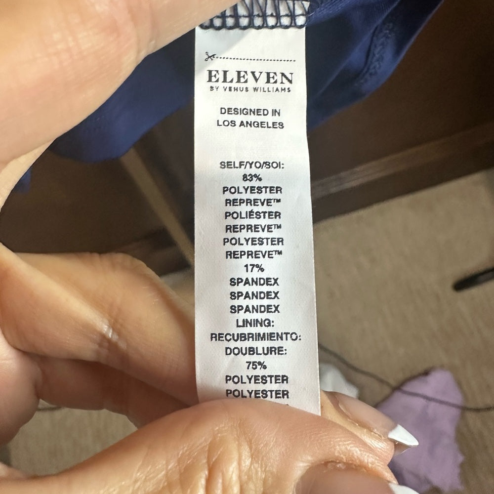 NWT SIZE L/XL EleVen by Venus Williams Athletic Blue Pleated Skater Skirt