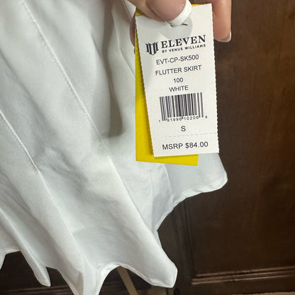 NWT SIZE S EleVen by Venus Williams White Pleated Skater Skorts