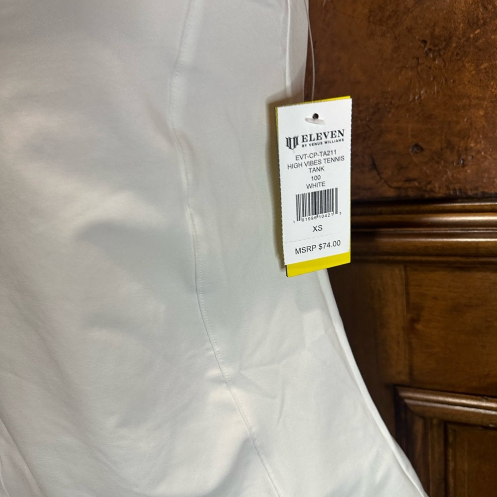 NWT SIZE XS/M EleVen by Venus Williams Fitted White Muscle Tee