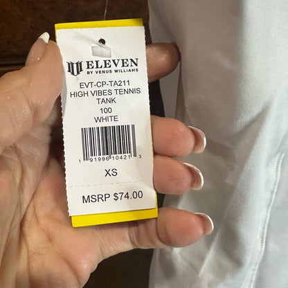 NWT SIZE XS/M EleVen by Venus Williams Fitted White Muscle Tee