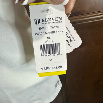 NWT SIZE M EleVen by Venus Williams White Sleeveless Fitted Tank