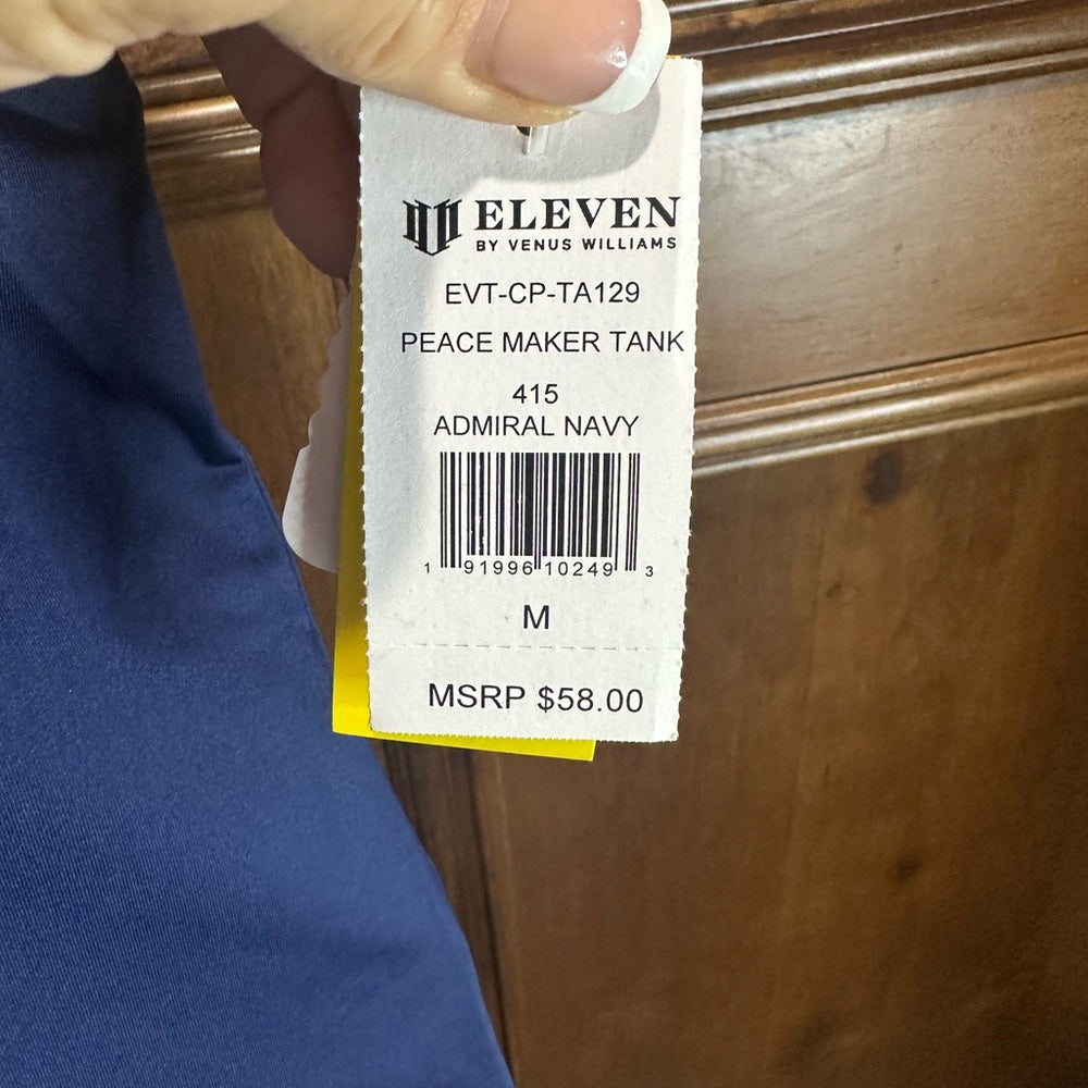 NWT SIZE M/L EleVen by Venus Williams Blue Fitted Muscle Tee