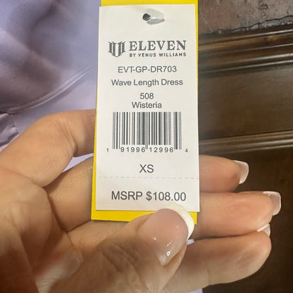 NWT SIZE XS EleVen by Venus Williams Purple Sheath Mini Dress Halter Neckline