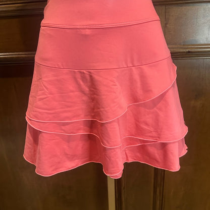 NWT SIZE L EleVen by Venus Williams Orange Pink Tiered Skater Mini