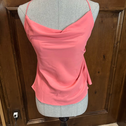 NWOT SIZE L Amanda Uprichard Pink Fitted Asymmetrical Camisole