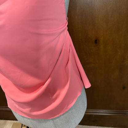 NWOT SIZE L Amanda Uprichard Pink Fitted Asymmetrical Camisole