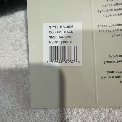 NEW Valentina Black Crossbody Bag with Textured Leather