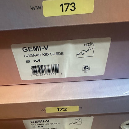 171.172.173.174.175.176.177..NEW Tan Espadrille Wedges with Crisscross Straps