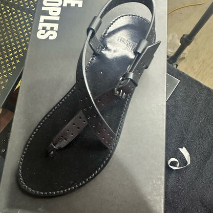 183. NEW SIZE 9.5-10.5 The Kooples Black Sandals Minimalist Design Everyday Wear