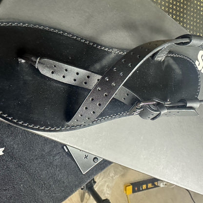 183. NEW SIZE 9.5-10.5 The Kooples Black Sandals Minimalist Design Everyday Wear