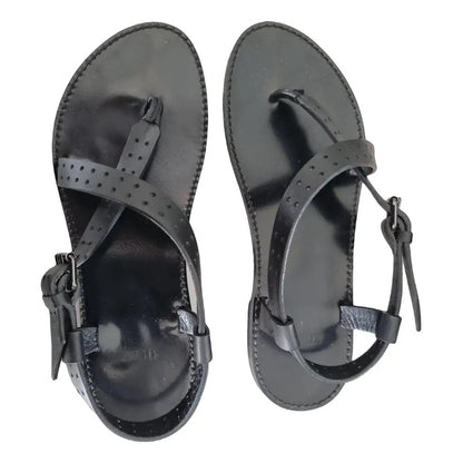 183. NEW SIZE 9.5-10.5 The Kooples Black Sandals Minimalist Design Everyday Wear