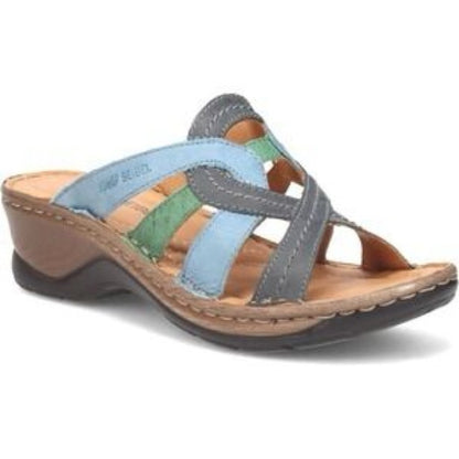 192. NEW SIZE 10/10.5/40 Joosef Seibel Blue and Green Sandals Ergonomic Design