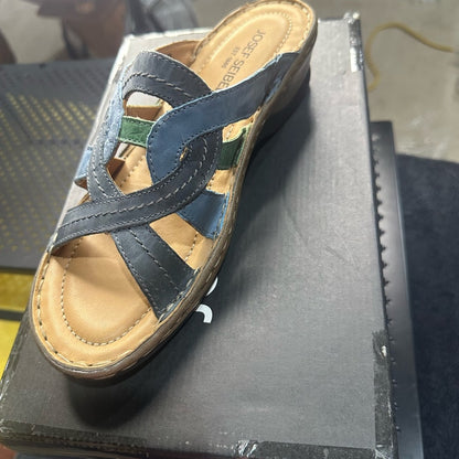 192. NEW SIZE 10/10.5/40 Joosef Seibel Blue and Green Sandals Ergonomic Design