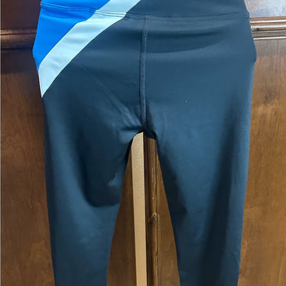 NWT SIZE XS EleVen by Venus Williams Black and Blue Athletic Leggings