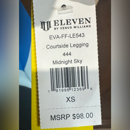 NWT SIZE XS EleVen by Venus Williams Black and Blue Athletic Leggings